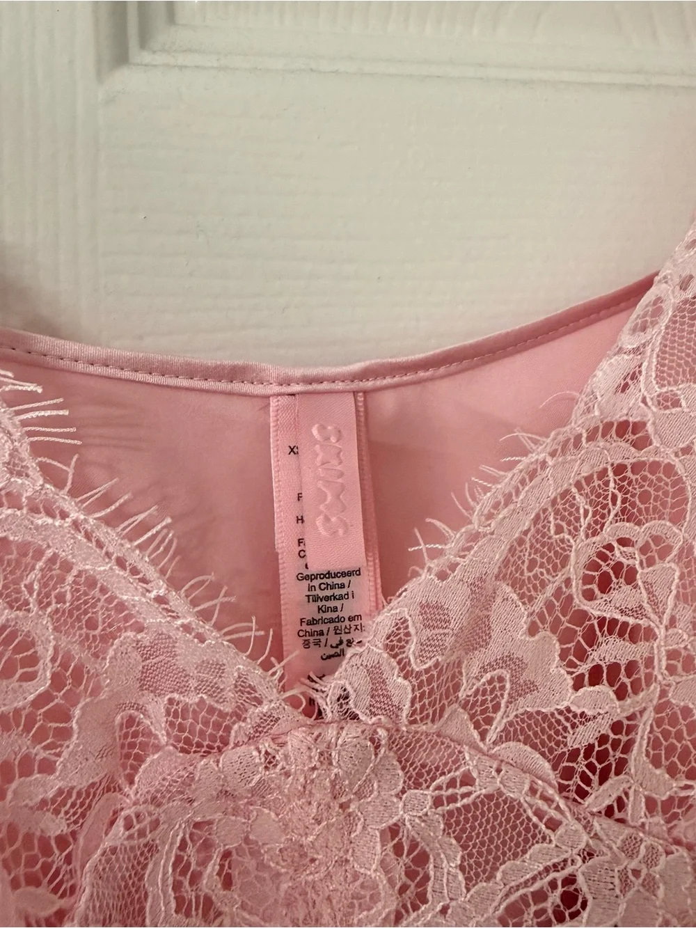 NWT Skims Pink Lace Satin Cami and Short Set - Women's Intimates
